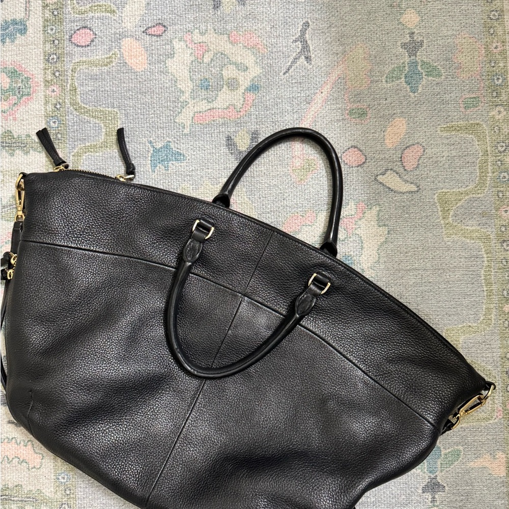 Tory Burch pebbled leather slouchy tote with crossbody strap - Picture 7 of 7